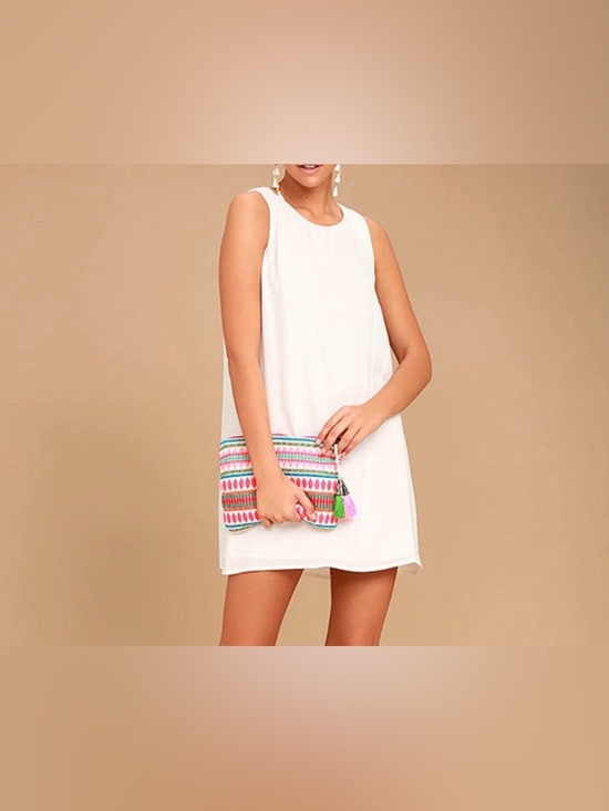 Lulus Dresses & Skirts - Lulus Women’s Sassy Sweetheart Sleeveless White Shift Mini Dress Size XS